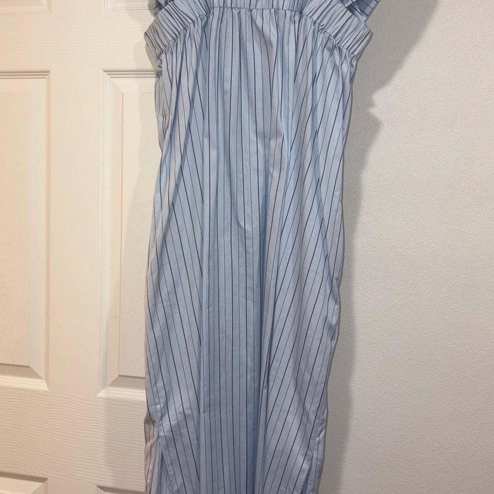 Blue Striped Women's Dress - Picture 3 of 3